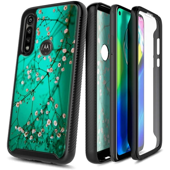 For Motorola Moto G Power Case, with Built-in Screen Protector, Nagebee Full-Body Protective Rugged Bumper Cover, Shockproof Durable Case (Plum)