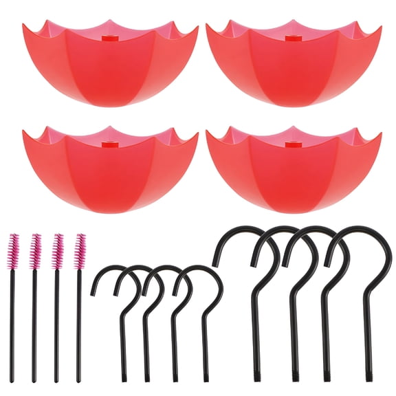 ACDANC 4 Pcs Hummingbird Feeders,5 Oz Bird Feeder with Ant Guard,Transparent Plastic Ant Moat for Outdoor Bird Feeding Hummingbird Feeder Bee Repellent