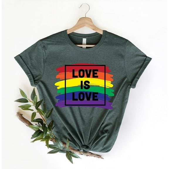 Love is Love T-Shirt, LGBT Pride Rainbow Shirt, Gay and Lesbian Equality Tee