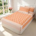 thumbnail image 2 of Manfei Classic Plaid Zipper Full Size Comforter Sets with Fitted Sheet and 2 Pillowcases,Cute Polka Dot Zipper Bedding Set,Pink,Reversible,4pcs, 2 of 8