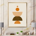 thumbnail image 2 of Designart 'Abstract Minimal Moon and Sun In Earth Tones I' Modern Framed Canvas Wall Art Print, 2 of 5