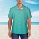 thumbnail image 2 of Fotbe Turquoise Glitter Camisa Hawaiana para Hombre Unisex – Camisa Casual de Verano con Botones de Manga Corta de Algodón y Lino,XX-Large, 2 of 7