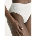 thumbnail image 3 of Joyspun Women’s Ribbed Modal Hi Cut Brief Panties, 3-Pack, Sizes XS to 3XL, 3 of 4