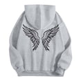 thumbnail image 3 of Angel Wing Hoodie for Men Women Fall Winter Long Sleeve Graphic Hooded Sweatshirt with Pockets Pullover Top, 3 of 8