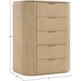 thumbnail image 4 of Meridina Furniture Astrid Natural Solid Wood And Oak Veneer Chest, 4 of 14