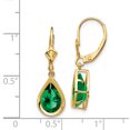 thumbnail image 2 of Primal Gold 14 Karat Yellow Gold 10x7mm Pear Mount St. Helens Leverback Earrings, 2 of 4