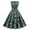 Green, variant on Fesfesfes Women Gowns Sleeveless Round Neck Vintage Print Party Swing Dress or