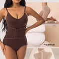 thumbnail image 6 of MaFYtyTPR Women's Shapewear Bodysuits Solid Color Buckle One-Piece Corsets Clothes Ladies Tummy Control Bodysuit Z-Coffee XXL, 6 of 6