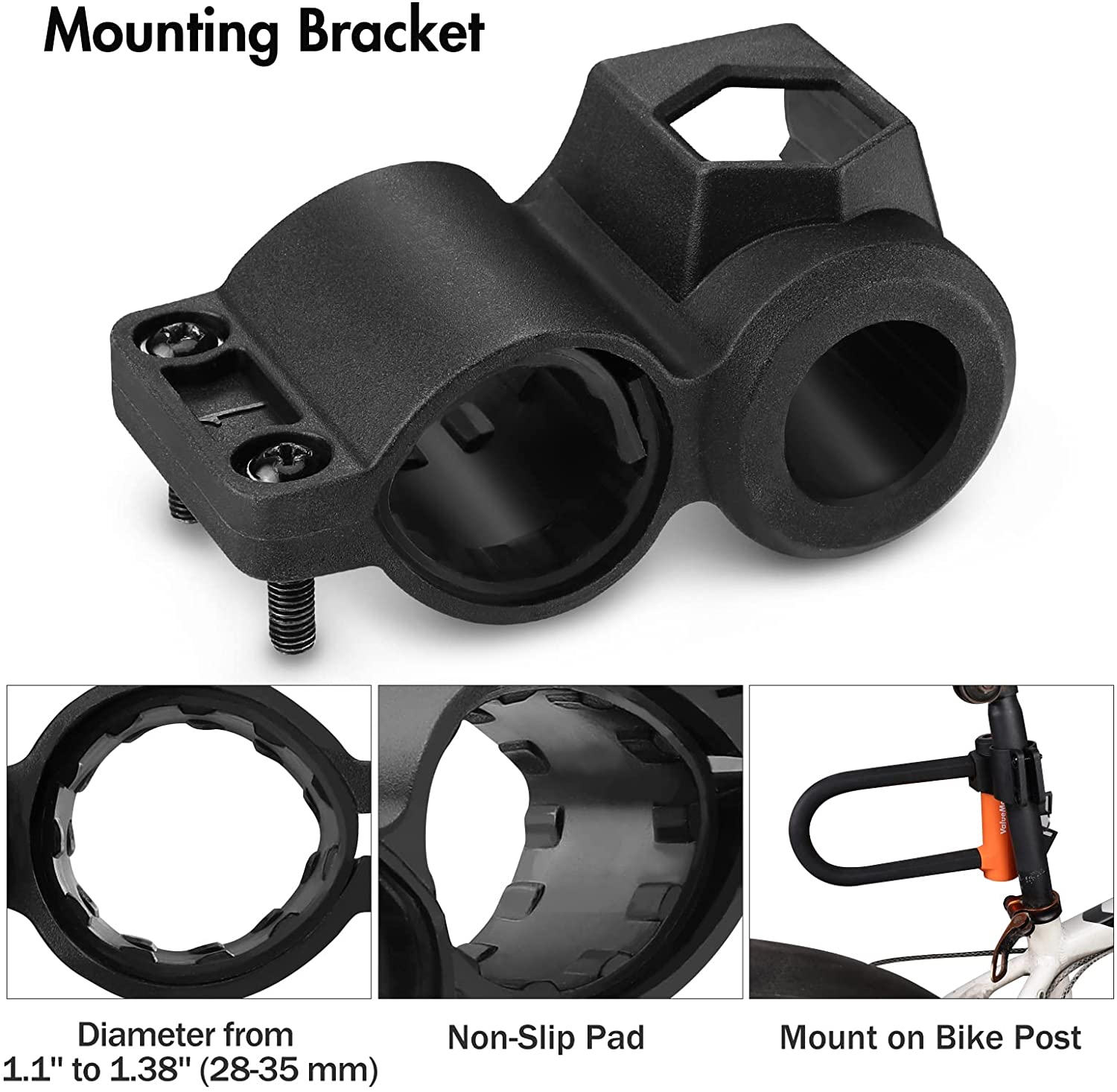 ValueMax Bike U-Lock Set with Cable and Mounting Bracket photo 7