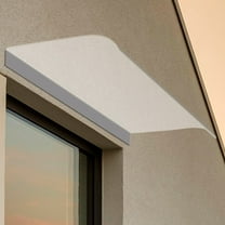 Dwellnix Clear Curved Outdoor Awning Canopy, 31.5x19.7 in, UV & Weather-Resistant PC, Provides Rain, Snow & Sun Protection for Windows, Doors, Patios