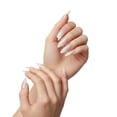 thumbnail image 2 of White Ombre Shimmer French Press On Nails, Extra Long Sharp Stiletto False Tips Fake Nails Set, 2 of 6