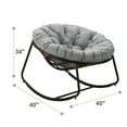 thumbnail image 2 of Indoor/Outdoor Rocking Chair with Spun Polyester Cushion & Rust-Resistant Steel Frame, 2 of 5