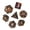 Brown Rrange Stripe w/White Numbers, variant on Cusdie 7Pcs/set Wooden DND Dice D&D Wood Dice D4 D6 D8 D10 D% D12 D20 Polyhedral Games Dice Set for Table Games MTG RPG
