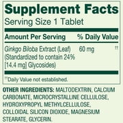 Spring Valley Standardized Extract Ginkgo Biloba Tablets, 60 mg, 240 Count
