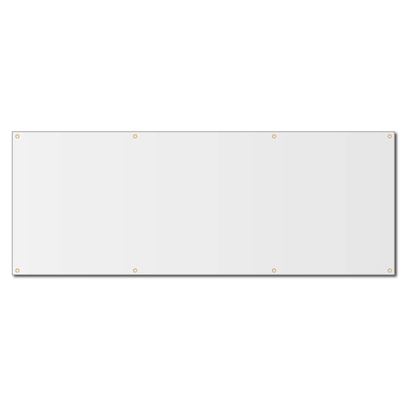 Milweb1 - Blank White Vinyl Banner Sign with Grommets (3'x12')