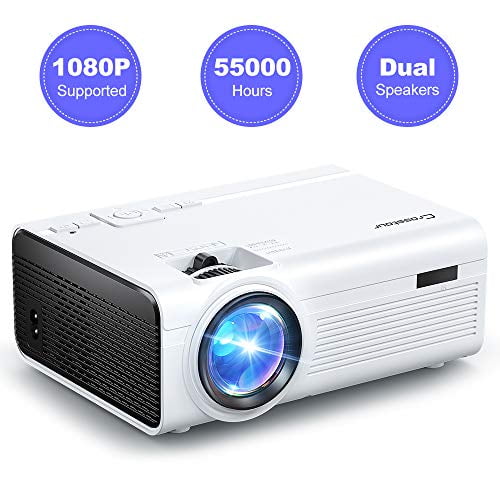 Projector, Crosstour Mini LED Video Projector Home Theater Supporting