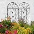 thumbnail image 2 of 4 Pack 86" H Large Garden Trellis，Heavy Duty Rustproof Black Iron Plant Trellis for Potted Plant Support Metal Climbing Rose Trellis, 2 of 11