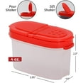 thumbnail image 4 of Signora Ware Mini Spice Jars with Shaker Lids Refillable Seasoning Containers, 4-Pack Red Small, 4 of 4