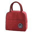 thumbnail image 1 of Bolsa térmica para el almuerzo, pequeña bolsa térmica plegable para el trabajo y la escuela, bolso de mano para picnic para mujeres, adultos, estudiantes y niños (rojo), 1 of 5