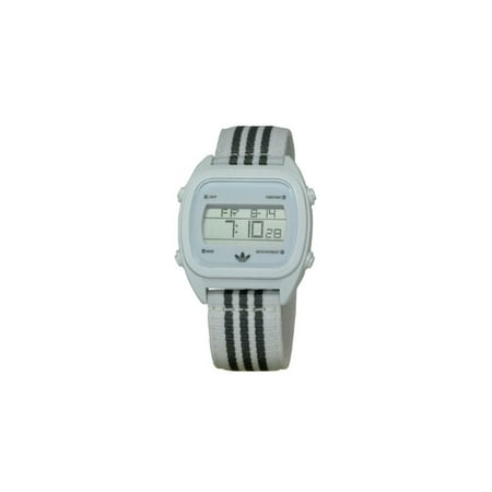 - ADH2732 Unisex Sydney Digital Dial White & Grey Nylon Strap Chronograph Watch