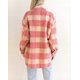 thumbnail image 4 of Winter Wool Coat Casual Plaid Flannel Shacket Jacket Oversized Button Down Long Sleeve Fall Shirt Jacket Coat Tops Jacket Women, 4 of 5