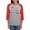 Heather/Red, variant on - Proud Army Aunt Black Long Sleeve T Shirt - Womens Baseball Tee