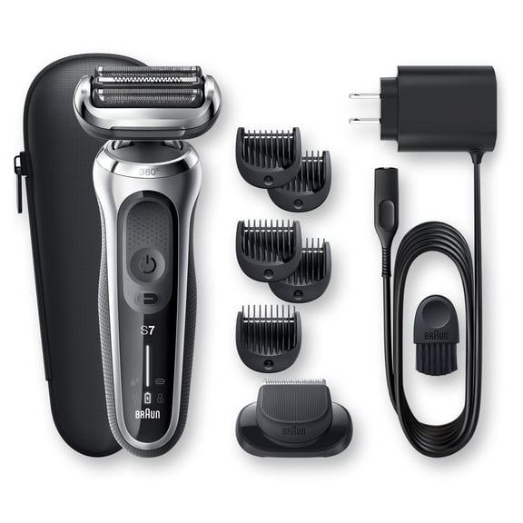 Braun Series 7 7025s Mens Wet Dry Electric Razor in Black with Charging Stand