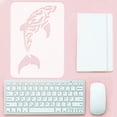 thumbnail image 3 of Dolphin Stencil 8.3x11.7 inch Plastic PET Dolphin Pattern Template Large Tattoo Stencil for Painting Decorative Sea Animal Template Sea Theme Stencil for Painting on Wood Fabric, 3 of 7