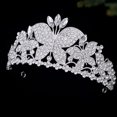 thumbnail image 1 of OHOIOLLA Tiara De Novia Con En Metal Plateado Para Y Sofisticada, 1 of 7