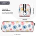 thumbnail image 3 of Yiaed Bright Colorful Fireworks Print Leather Pencil Case - Leather Pen Pencil Holder - Elegant & Practical Pencil Pouch for Work & Office, 3 of 7