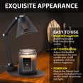 thumbnail image 5 of Modern Candle Warmer Lamp with Timer, Dimmer and Adjustable Height Compatible with all Jar Candles Includes Halogen and LED Bulbs - Ideal for Home Decor and Gifts, 5 of 8