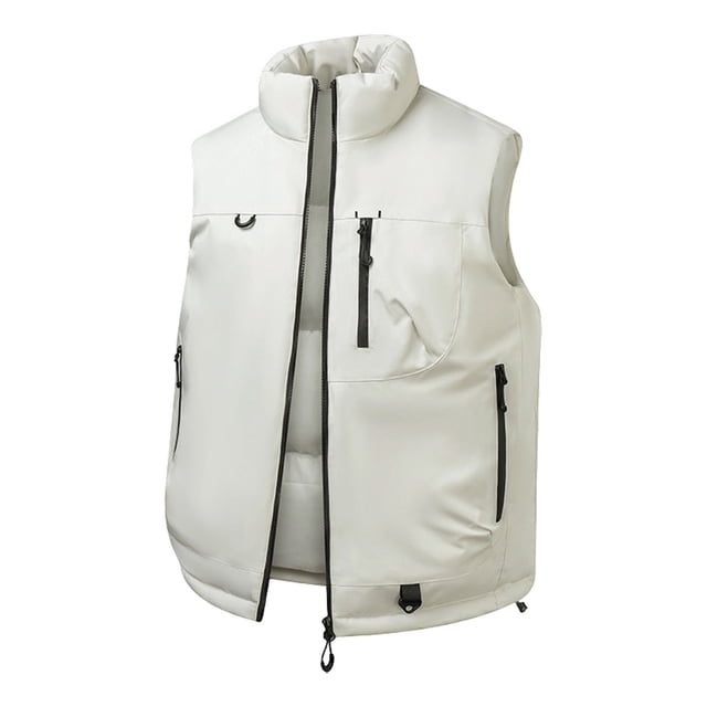 Ceisia Men's solid color zipper coat sleeveless outerwear Gift
