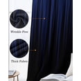 thumbnail image 6 of Navy Blue Black Ombre Blackout Curtains 54 Inch Length 2 Panels Set for Living Room Bedroom, Modern Abstract Striped Gradient Room Darkening Window Curtains Thermal Black Out Curtain 52"x54", 6 of 8