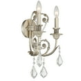 thumbnail image 2 of 5112-OS-CL-SAQ-Crystorama Lighting-Regis - Two Light Wall Sconce-Olde Silver Finish-Swarovski Spectra Crystal Type-Clear Crystal Color, 2 of 5