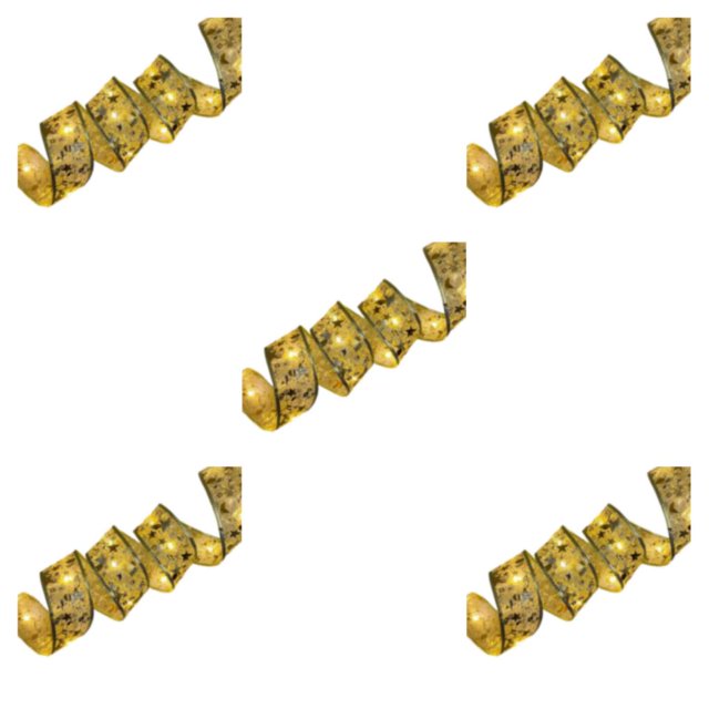 Wweixi Delightful Christmas Gifts LED Light With Brilliant Lighting Different Length White/Gold Ribbon 10m+100 lights 5Set
