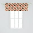 thumbnail image 2 of Sushi Window Valance Pack of 2, Rhythmic Sushi Rolls and Sashimi Japanese Food, Rod Pocket Curtain Valances for Kitchen Bedroom, 54" X 18", Peach Pastel Pink, by Ambesonne, 2 of 3