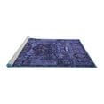 thumbnail image 2 of Ahgly Company Machine Washable Indoor Square Animal Blue Traditional Area Rugs, 6' Square, 2 of 4