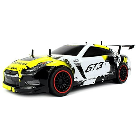 Velocity Toys GT3 Racer Exotic Supercar Remote Control RC Car 2.4 GHz Control System, High Speed 15+ MPH, High Performance Lithium Battery, Big Size 1:10 Scale RTR (Colors May