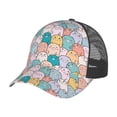 thumbnail image 6 of Lsque Colorful Cute Pig Printed Trucker Hat - Baseball Cap for Men Women - Breathable Mesh Side, Adjustable Fit - for Casual Wear, 6 of 7
