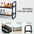 thumbnail image 7 of Behome 2-Tier Expandable Shoe Rack, Metal Shoe Shelf Storage, Adjustable Shoes Organizer for Closet, Entryway, Hallway, Garage, Front Door, 7 of 7