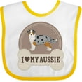 thumbnail image 3 of Inktastic Australian Shepherd Toy Aussie Boys or Girls Baby Bib, 3 of 4