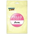 thumbnail image 1 of Ann Hello My Name Is Pinback Button Pin Badge, 1 of 2