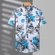 thumbnail image 5 of Camisas Hawaianas Para Hombre Hombres Primavera y verano Casual Solapa Estampado de un solo pecho Vacaciones Manga corta Camisa de vacaciones al libre (Sky Blue, 4XL), 5 of 6