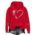 thumbnail image 6 of Plus Size Valentine's Day Graphic Hoodie - Cute Long Sleeve Hooded Sweatshirt for Women’s Casual Wear, 6 of 9