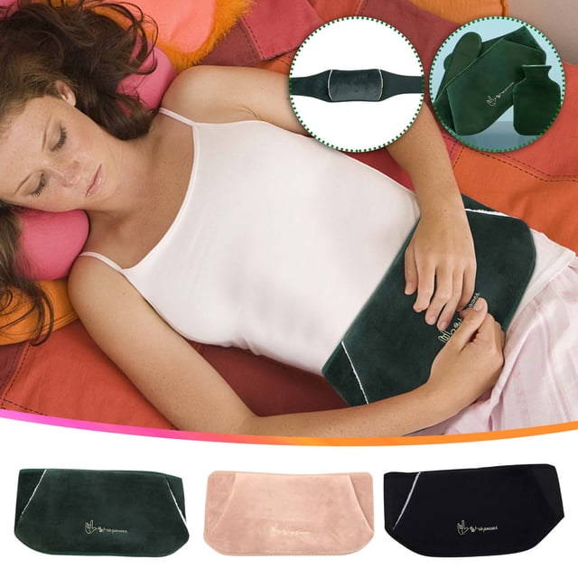 Xihbxyly Bolsa de Agua Caliente de Goma, Diseño a Prueba de Fugas, Funda Suave para La Cintura, Alivio Del Dolor Menstrual, Dolores Musculares y Articulares, Lesiones Deportivas, Compresa Fría, Capac