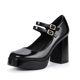 thumbnail image 1 of Zapatos IDIFU Mary Janes para mujer, tacón negro con plataforma, 10 cm, 1 of 6
