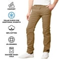 thumbnail image 3 of 3-Pack Men’s Heavyweight Fleece-Lined Stretch Chino Uniform Work Pants (31” Inseam), 3 of 4