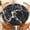 Black White Marble, variant on Round Fitted Tablecloth with Elastic Edge, Waterproof Stain Resistant Fabric Table Cover for 36"-65" Round Table, Indoor Outdoor Dining, Kitchen Decor, Camping, Party, Holiday