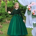 thumbnail image 2 of Xijirk Girls Dresses,And Shine Long Formal Dress for Girls Elegant Party Gown With Sequin Detailing For,Dresses for Girls,Green,6-7 Years, 2 of 9
