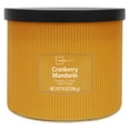 thumbnail image 1 of Mainstays 3-Wick Textured Wrapped Cranberry mandarin Scented Candle, 14 oz, 1 of 6